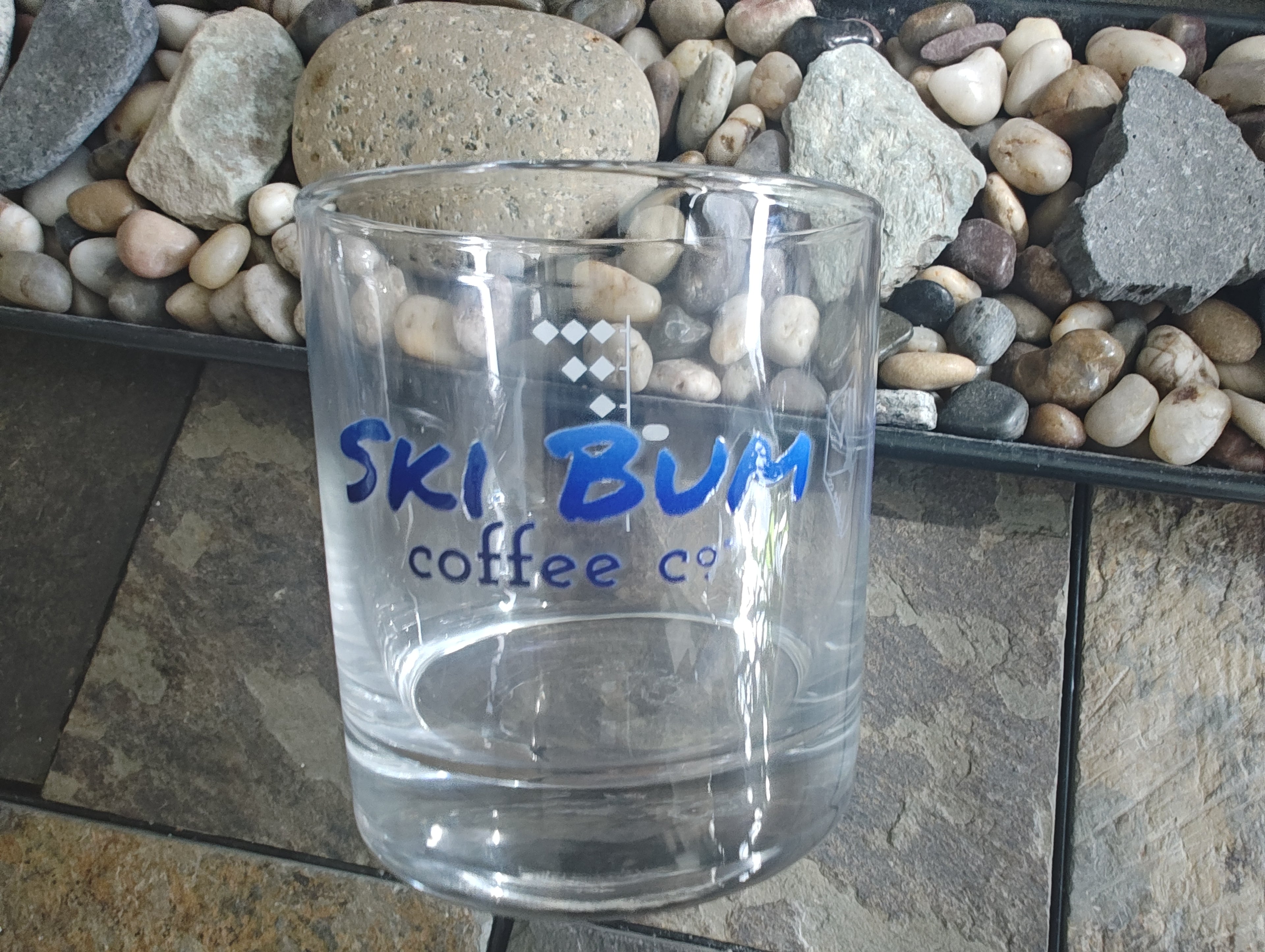Ski Bum Coffee Co slope scale - Rocks glass