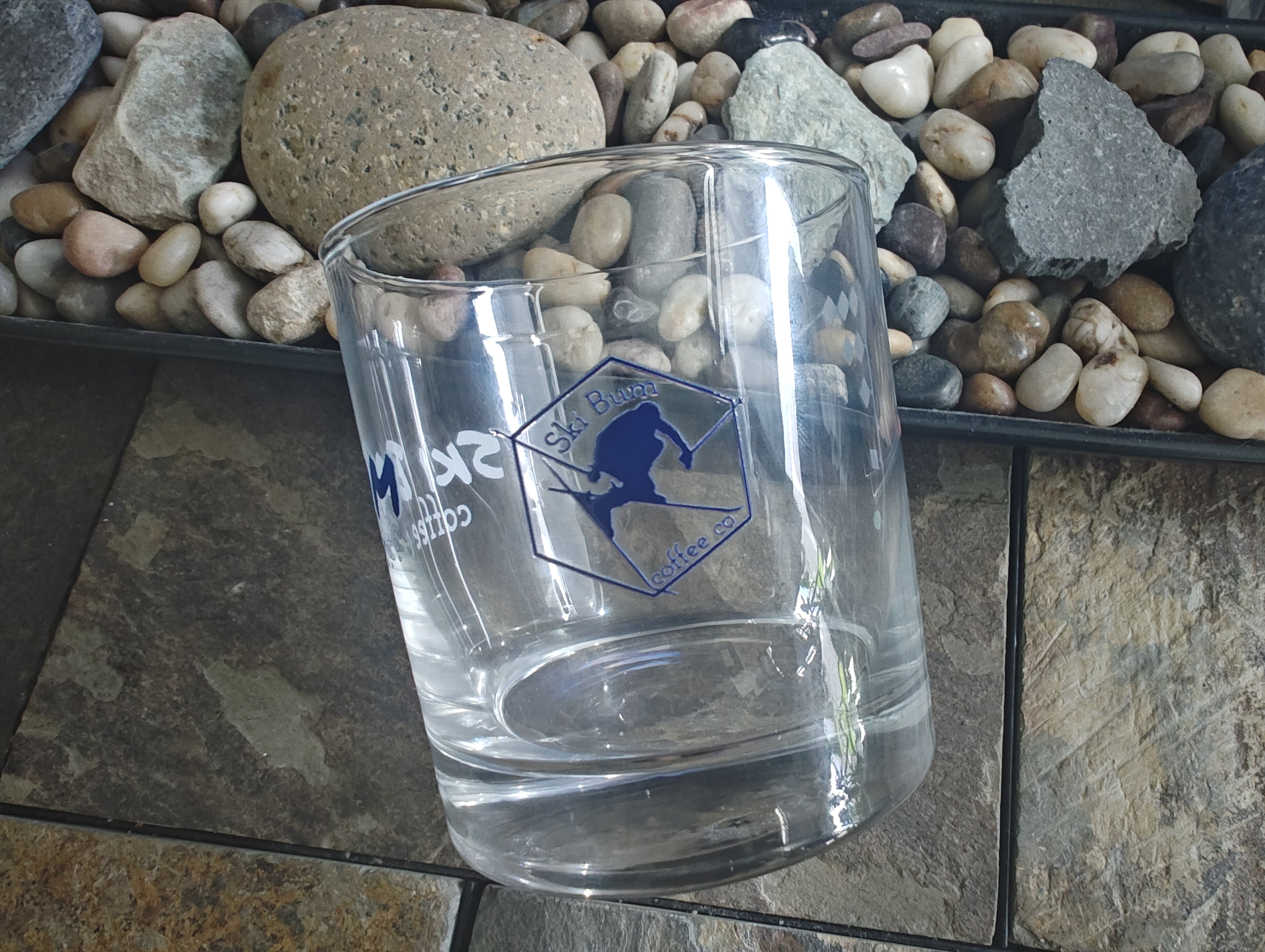 Ski Bum Coffee Co slope scale - Rocks glass