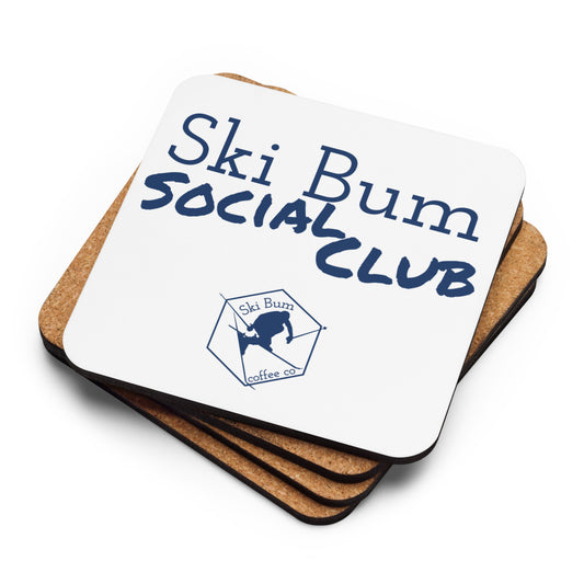 Cork-back coaster (Ski Bum Social Club)