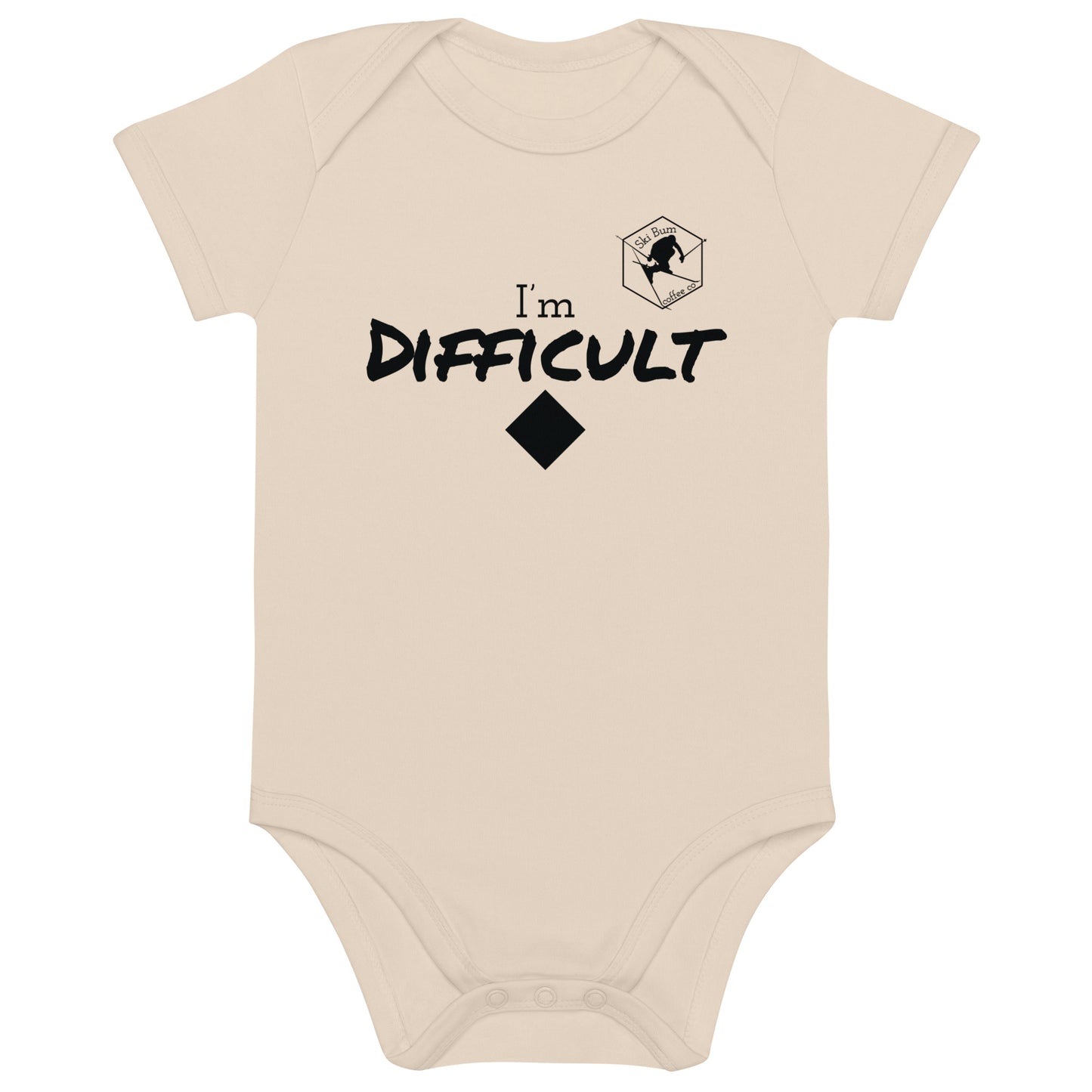 Organic cotton baby bodysuit (I'm Difficult)