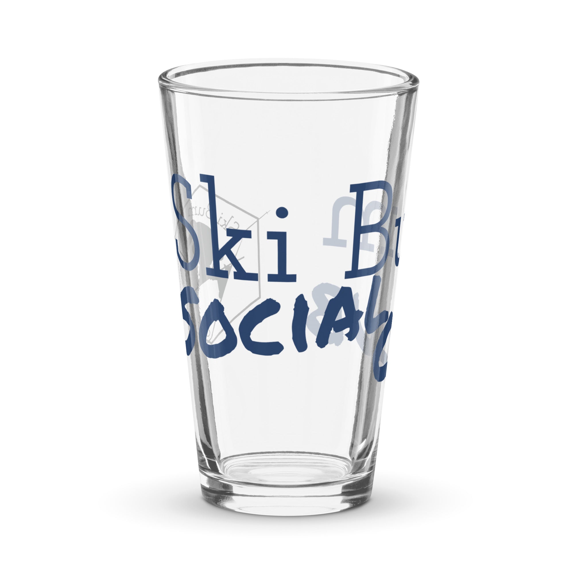 Shaker pint glass (Ski Bum Social Club)