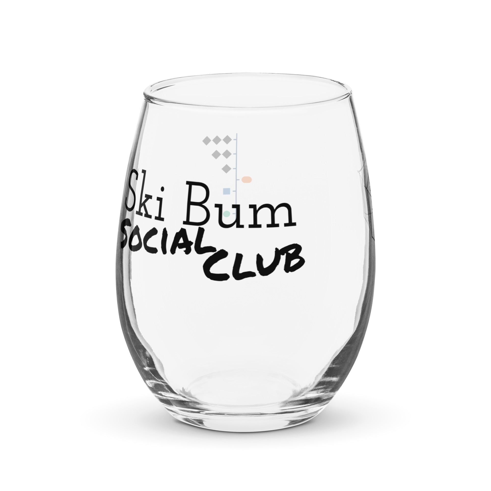 Stemless wine glass (Ski Bum Social Club)