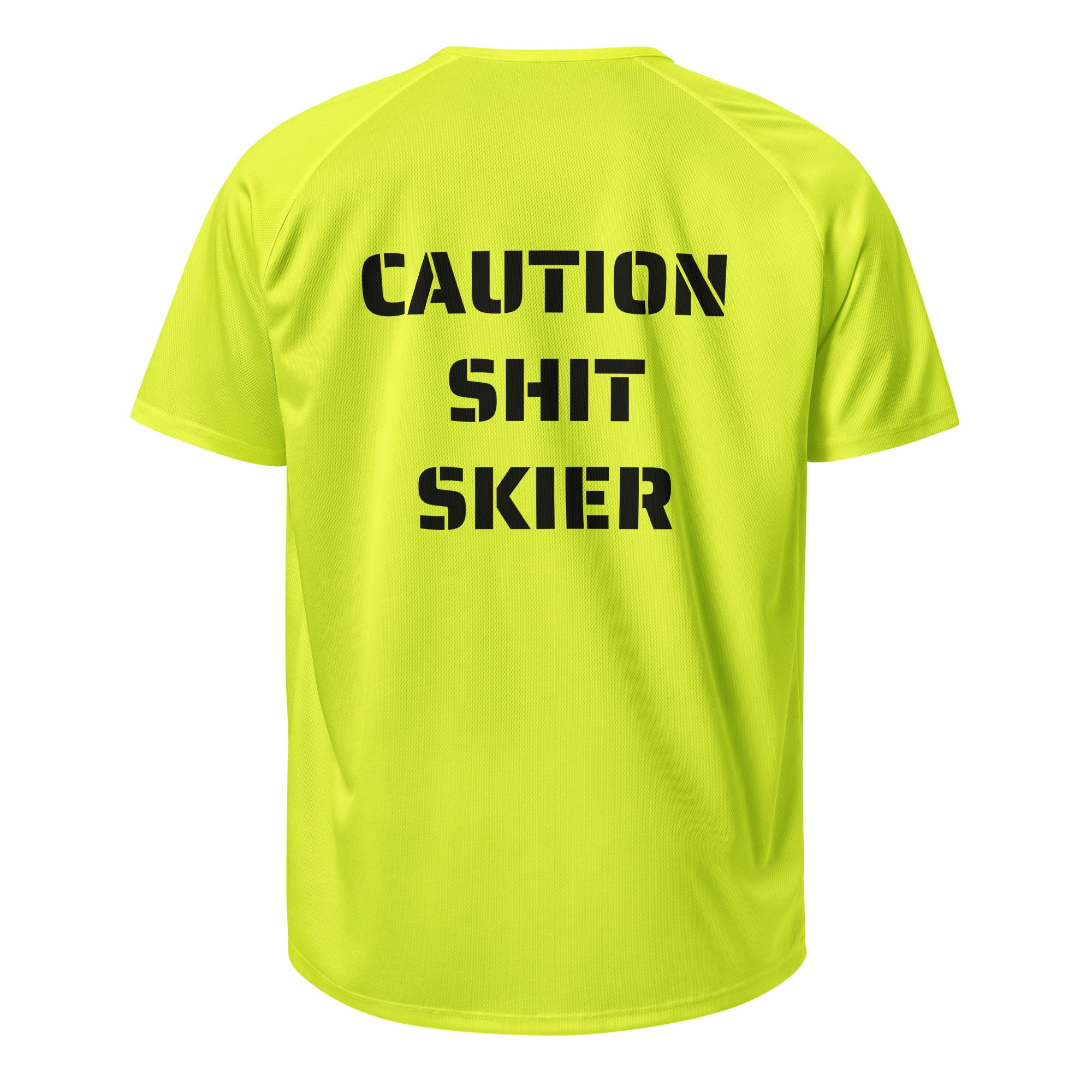 Unisex sports jersey (Caution Shit Skier)