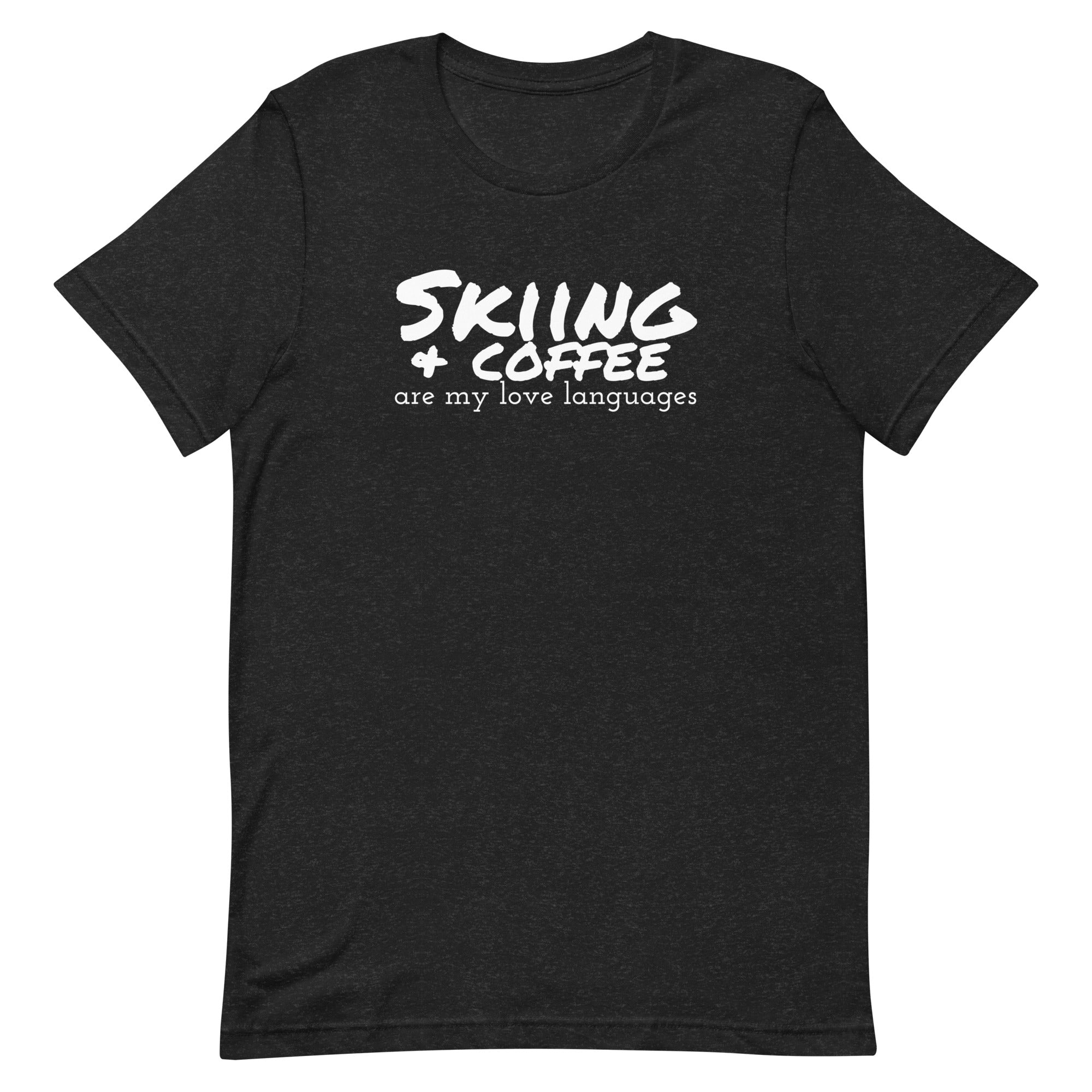 Unisex t-shirt (Skiing & Coffee: Love Languages)