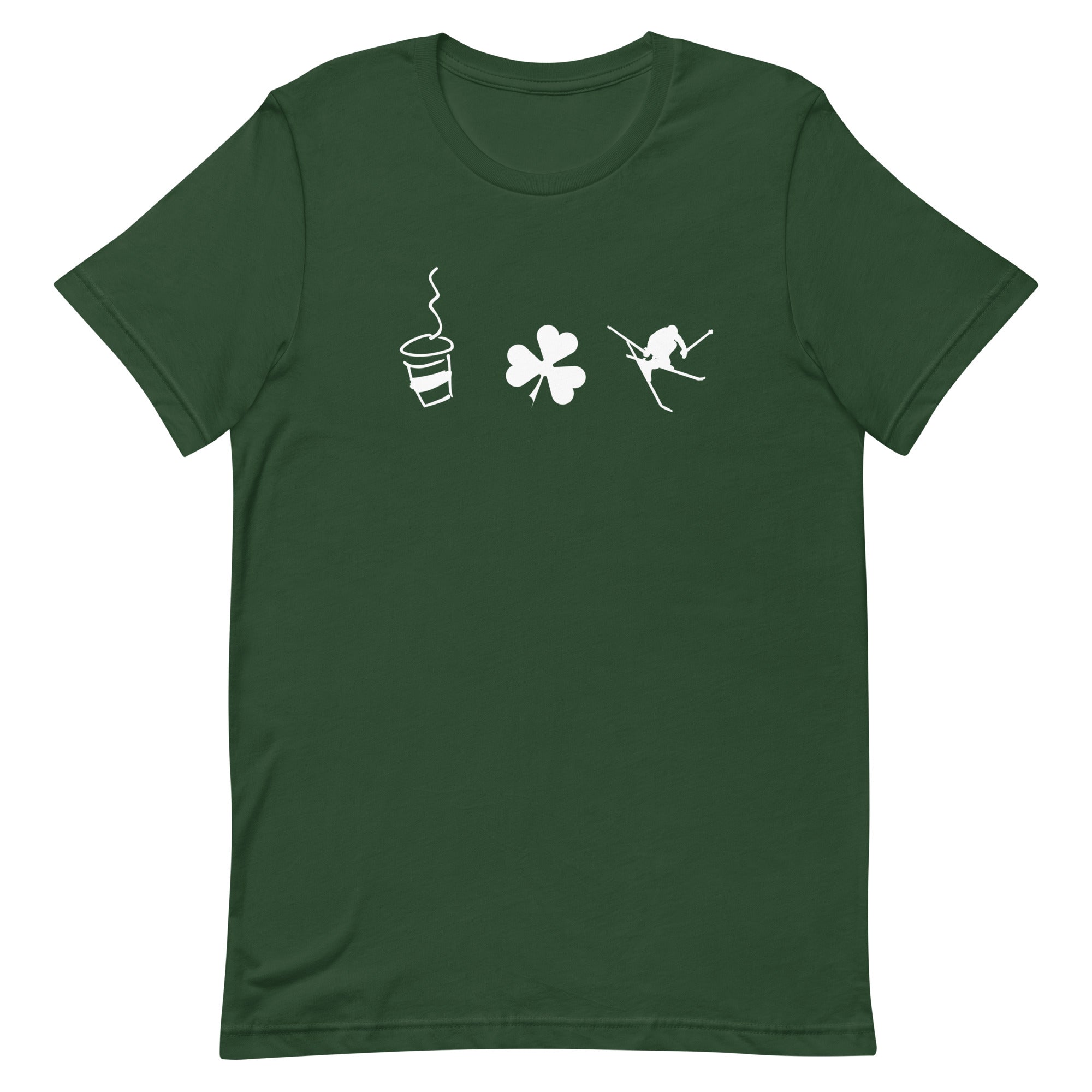 Unisex t-shirt (Coffee Shamrock Ski)
