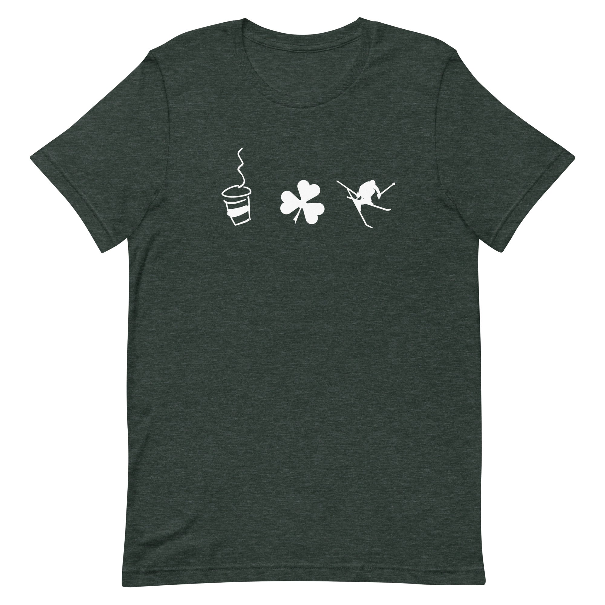 Unisex t-shirt (Coffee Shamrock Ski)