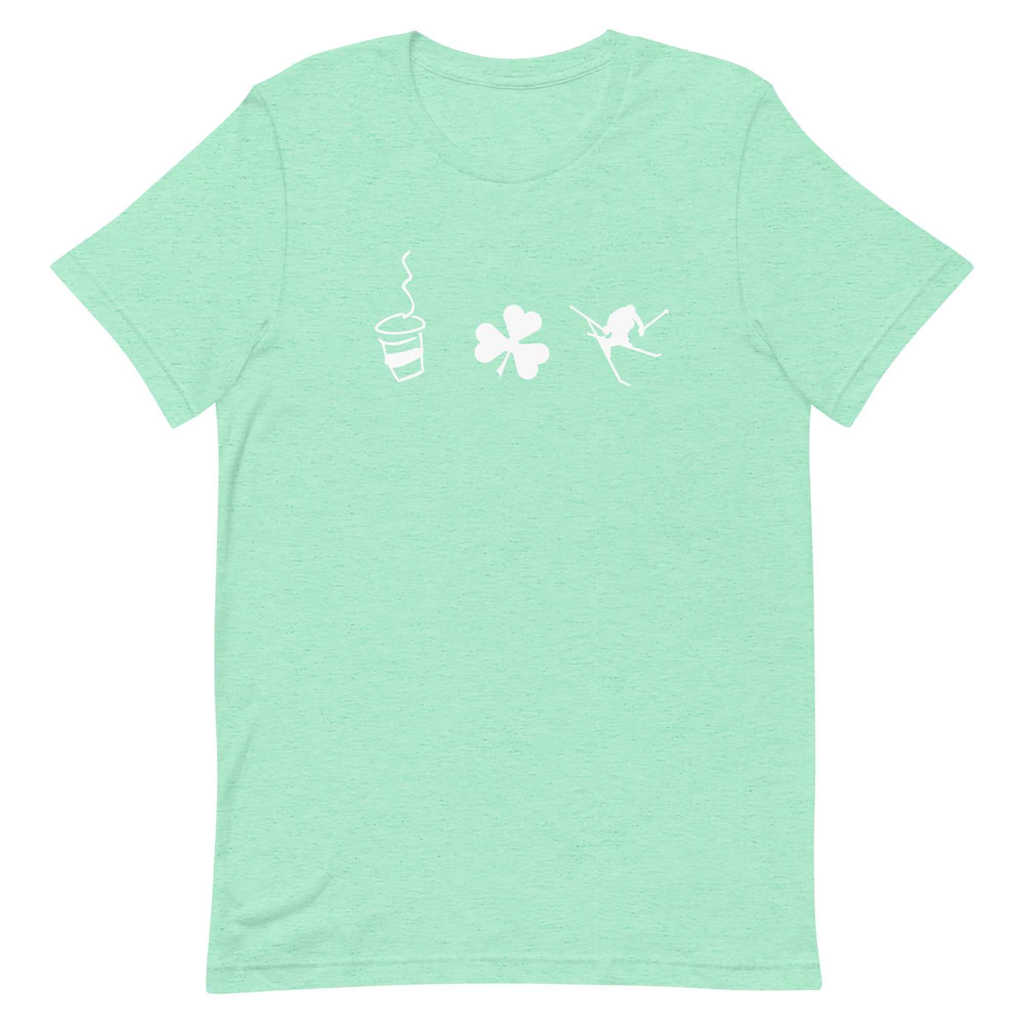 Unisex t-shirt (Coffee Shamrock Ski)
