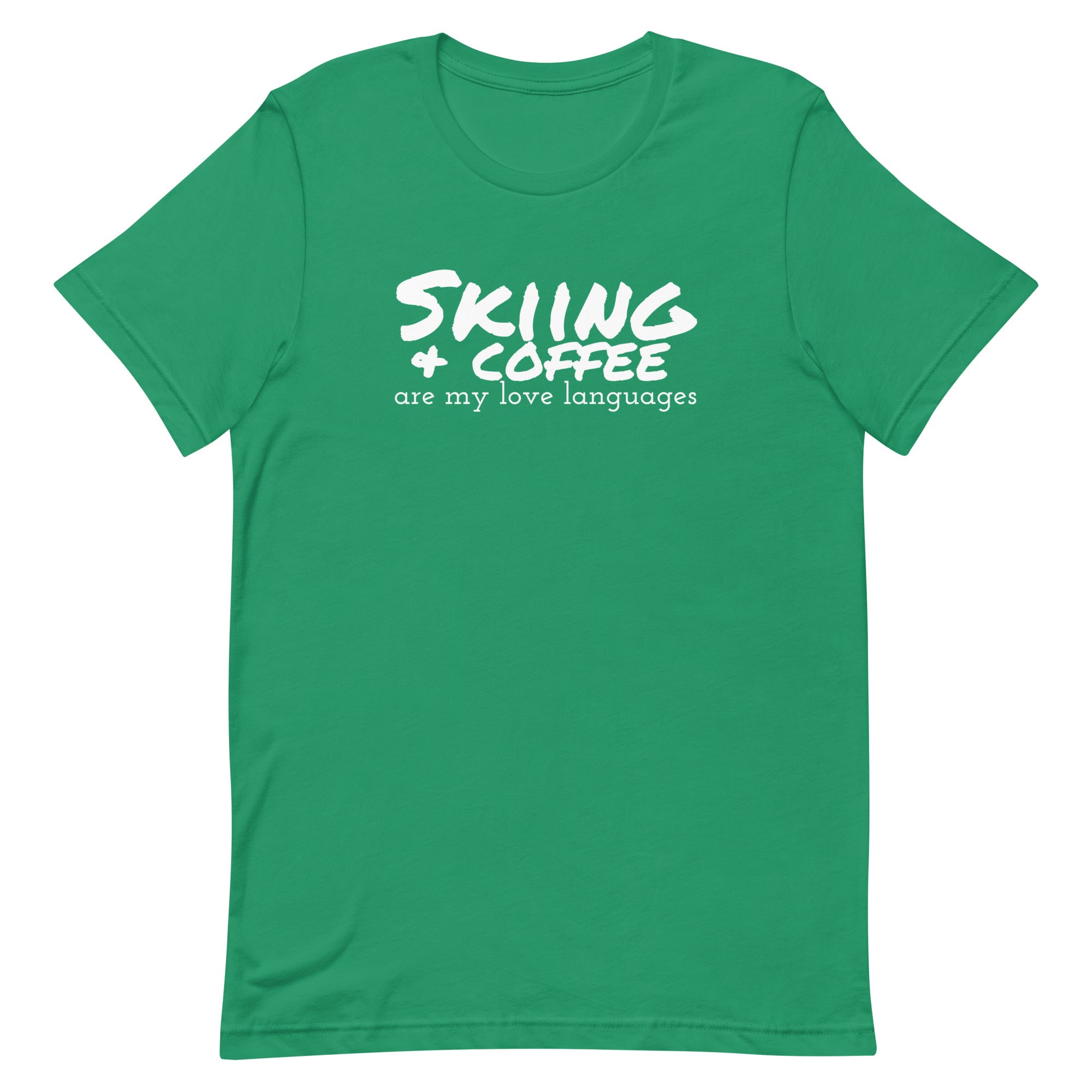 Unisex t-shirt (Skiing & Coffee: Love Languages)