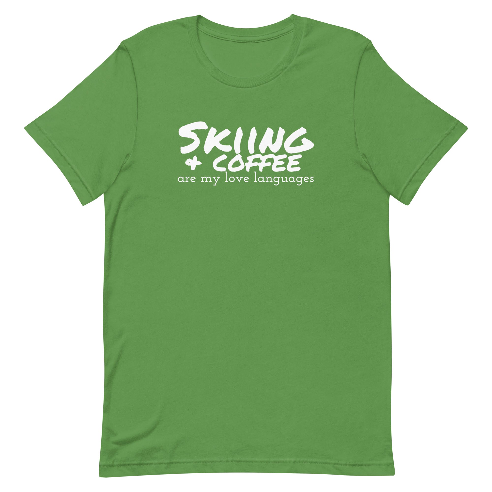 Unisex t-shirt (Skiing & Coffee: Love Languages)