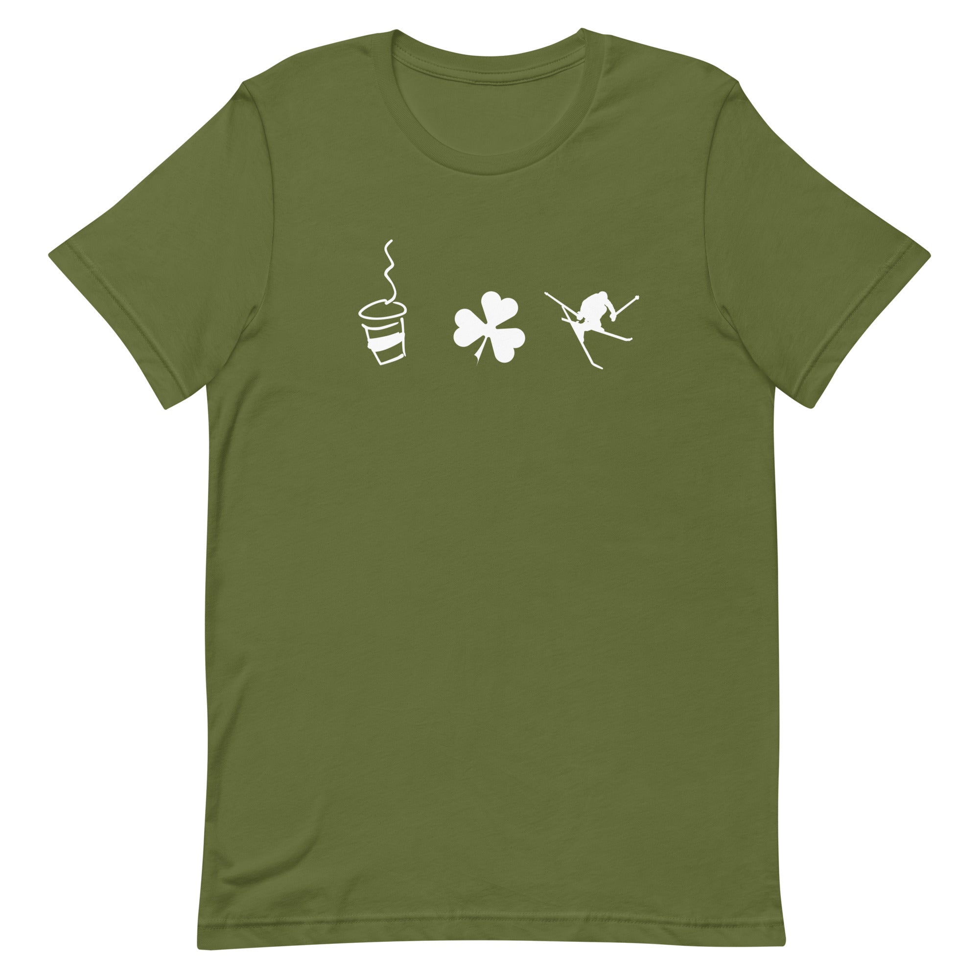Unisex t-shirt (Coffee Shamrock Ski)