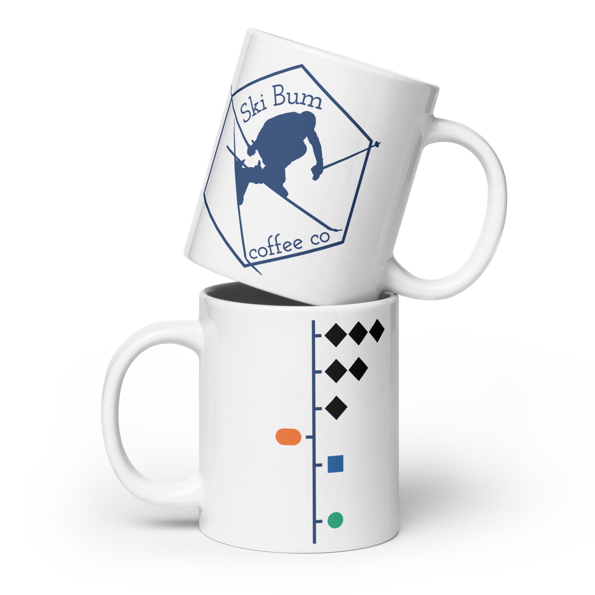 White glossy mug ( Slope Difficulty )