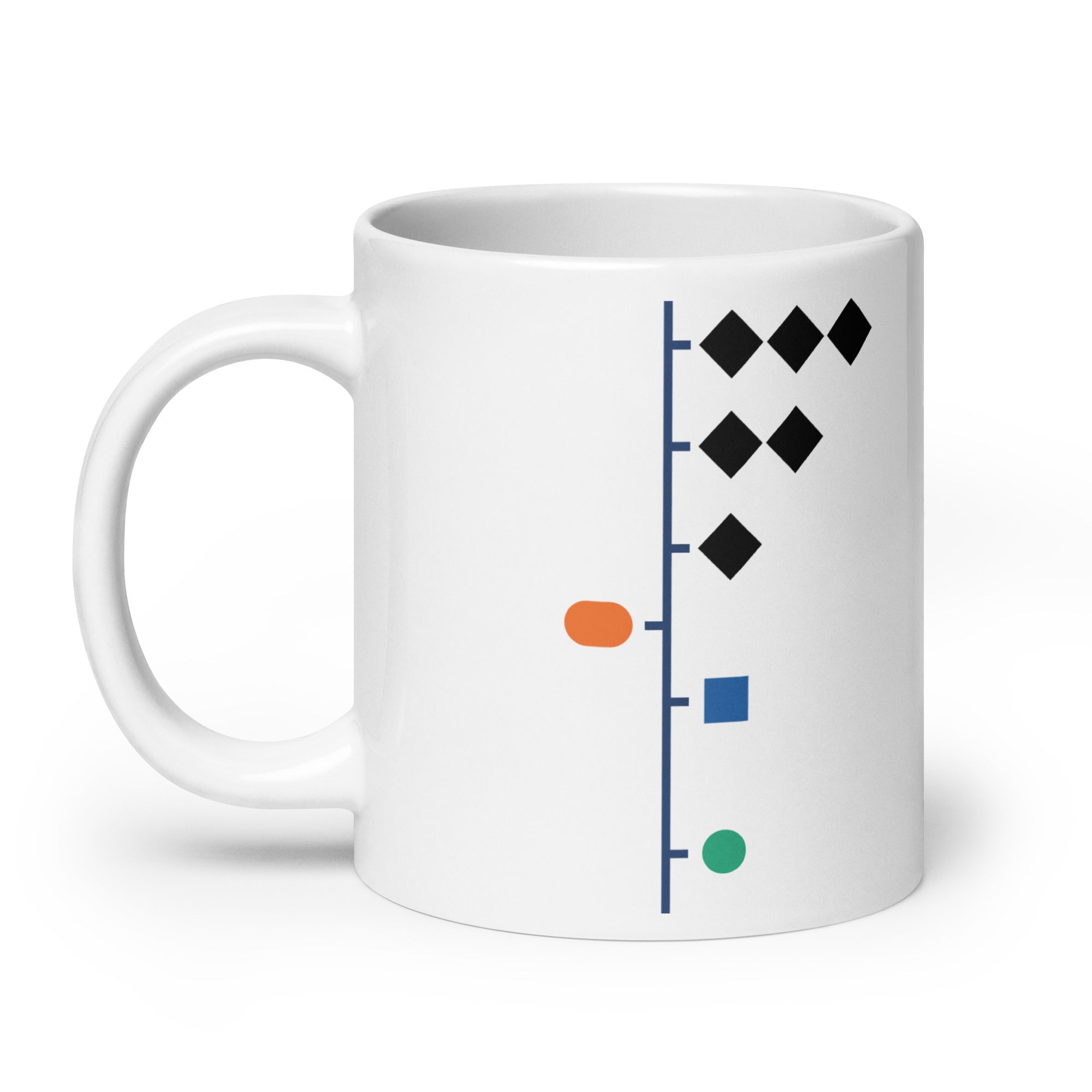 White glossy mug ( Slope Difficulty )