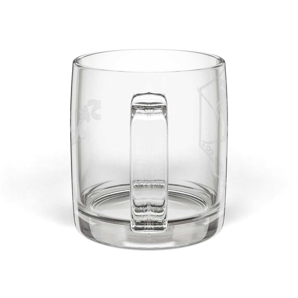 Engraved Glass Coffee Mug for Ski Trips & Morning Coffee