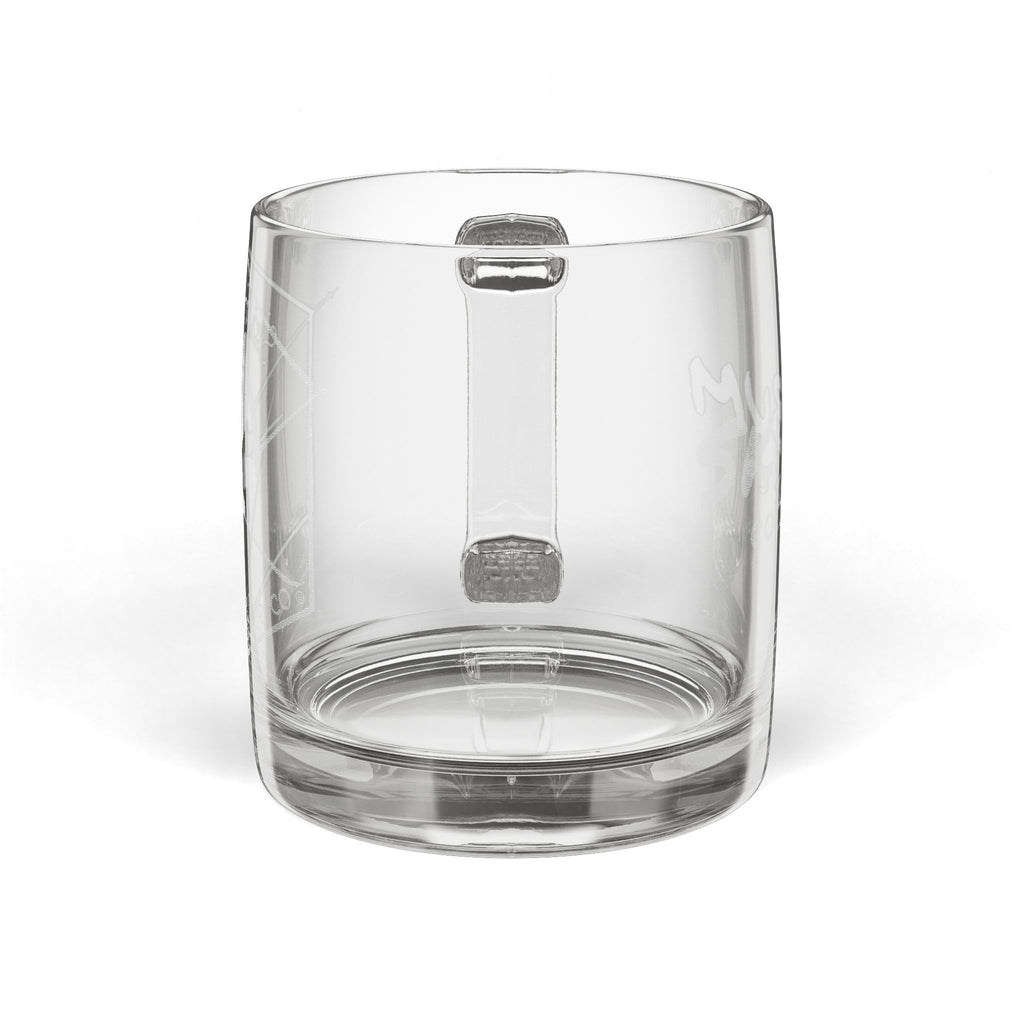 Engraved Glass Coffee Mug for Ski Trips & Morning Coffee