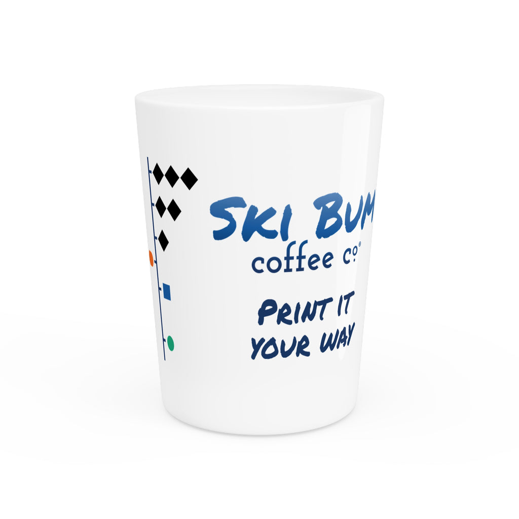 Slope Difficulty Scale - Ceramic Shot Glass - Personalizable