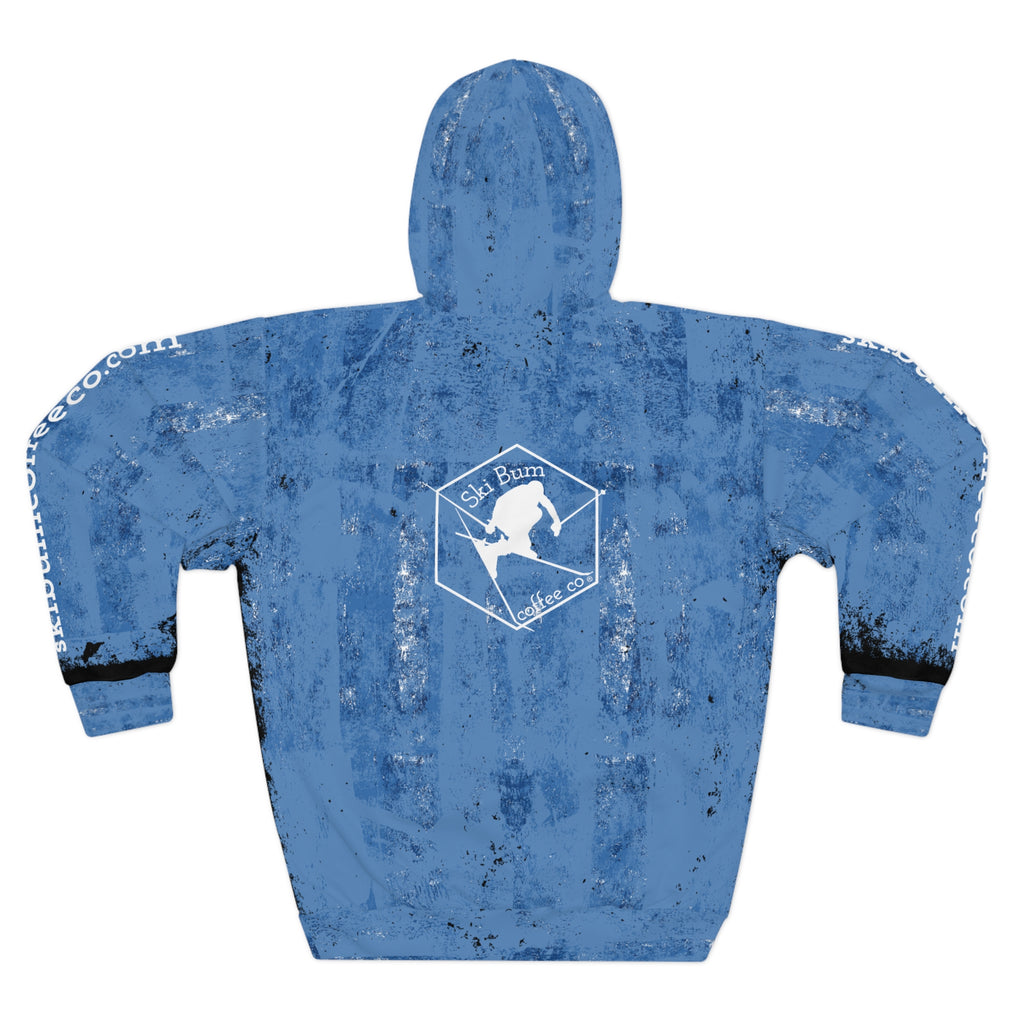 Snowy Blue Ski Hoodie