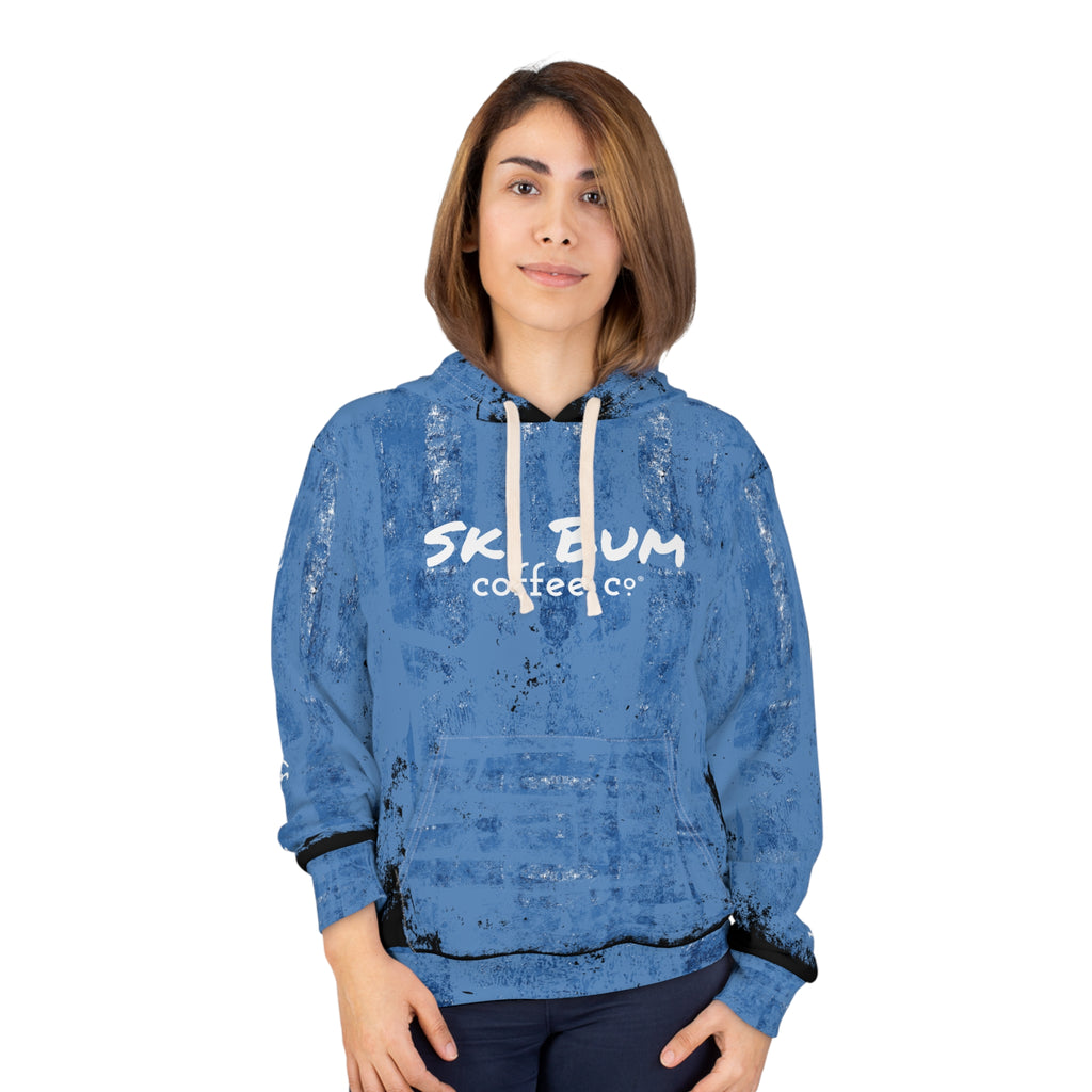 Snowy Blue Ski Hoodie