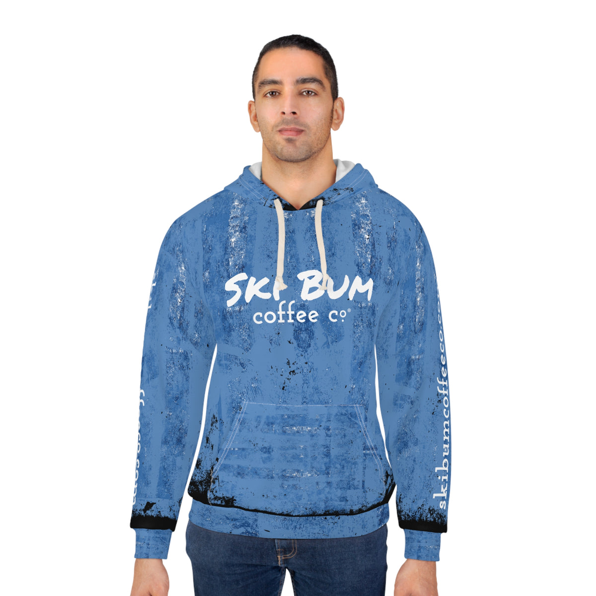 Snowy Blue Ski Hoodie