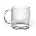Engraved Glass Coffee Mug for Ski Trips & Morning Coffee