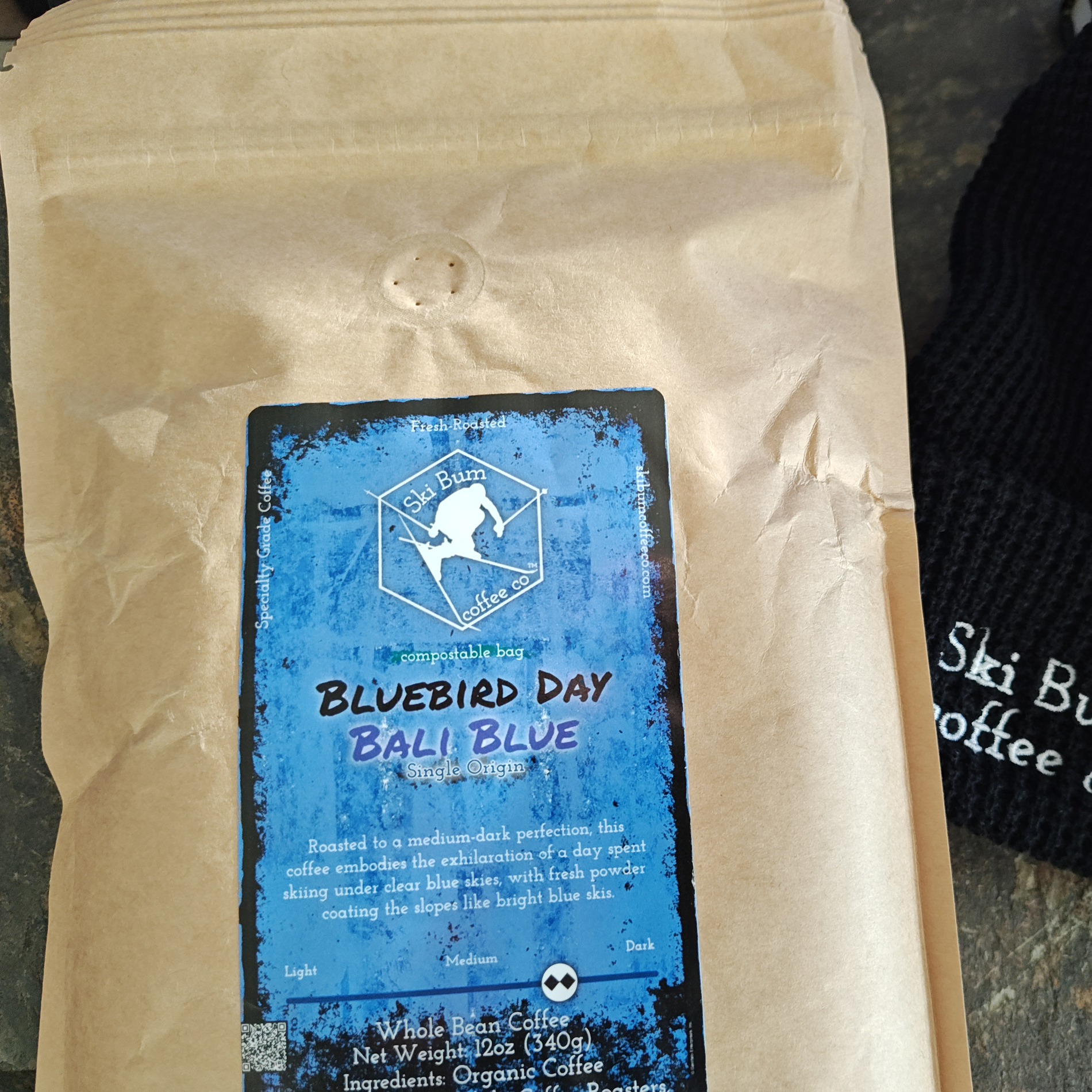 Bluebird Day Bali Blue (shown in a compostable bag)