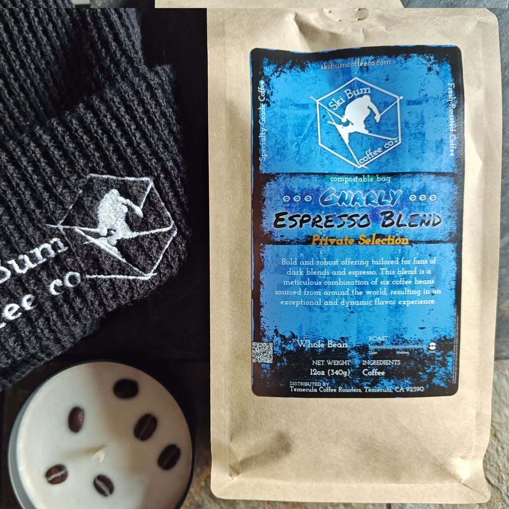 Gnarly Espresso Blend bundle: coffee & candle