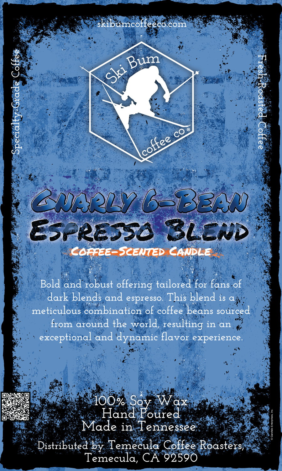 Gnarly 6-Bean Espresso Blend coffee-scented candle