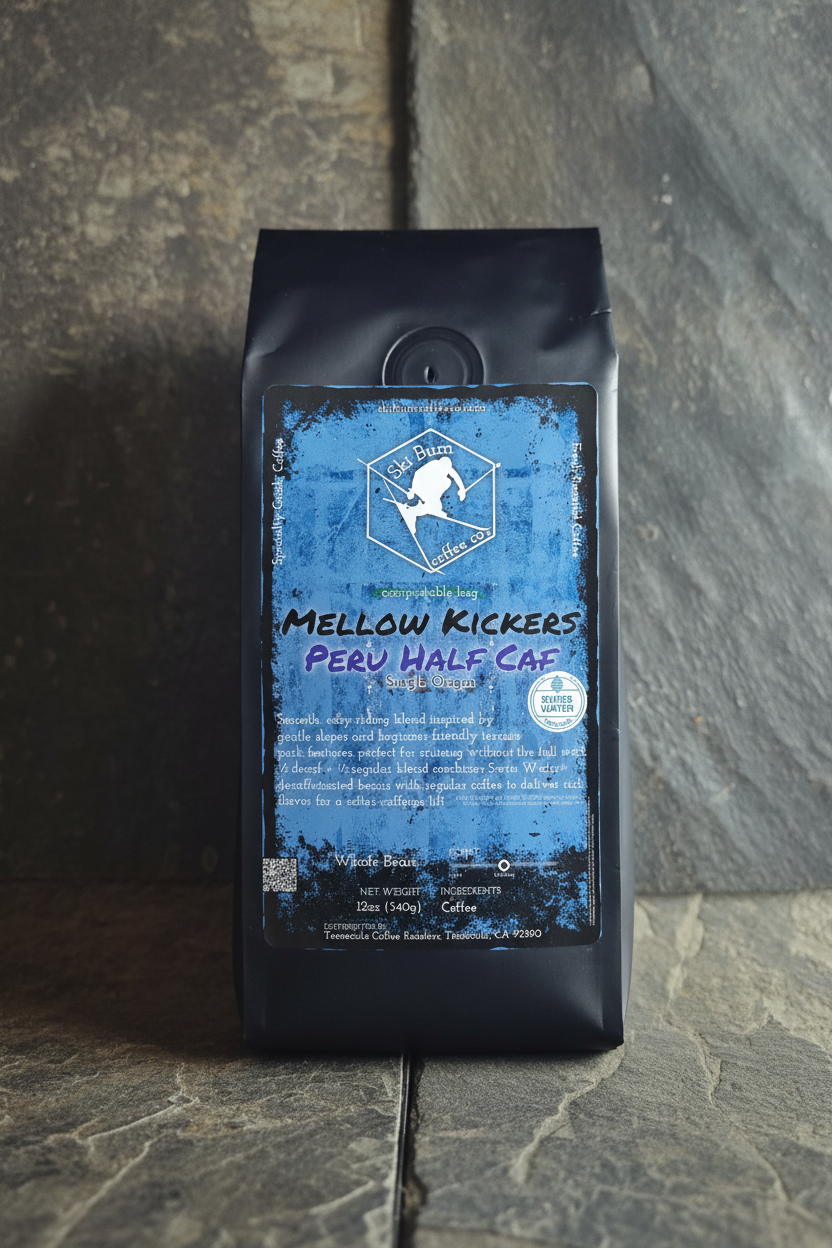 Mellow Kickers Peru Half Decaf coffee