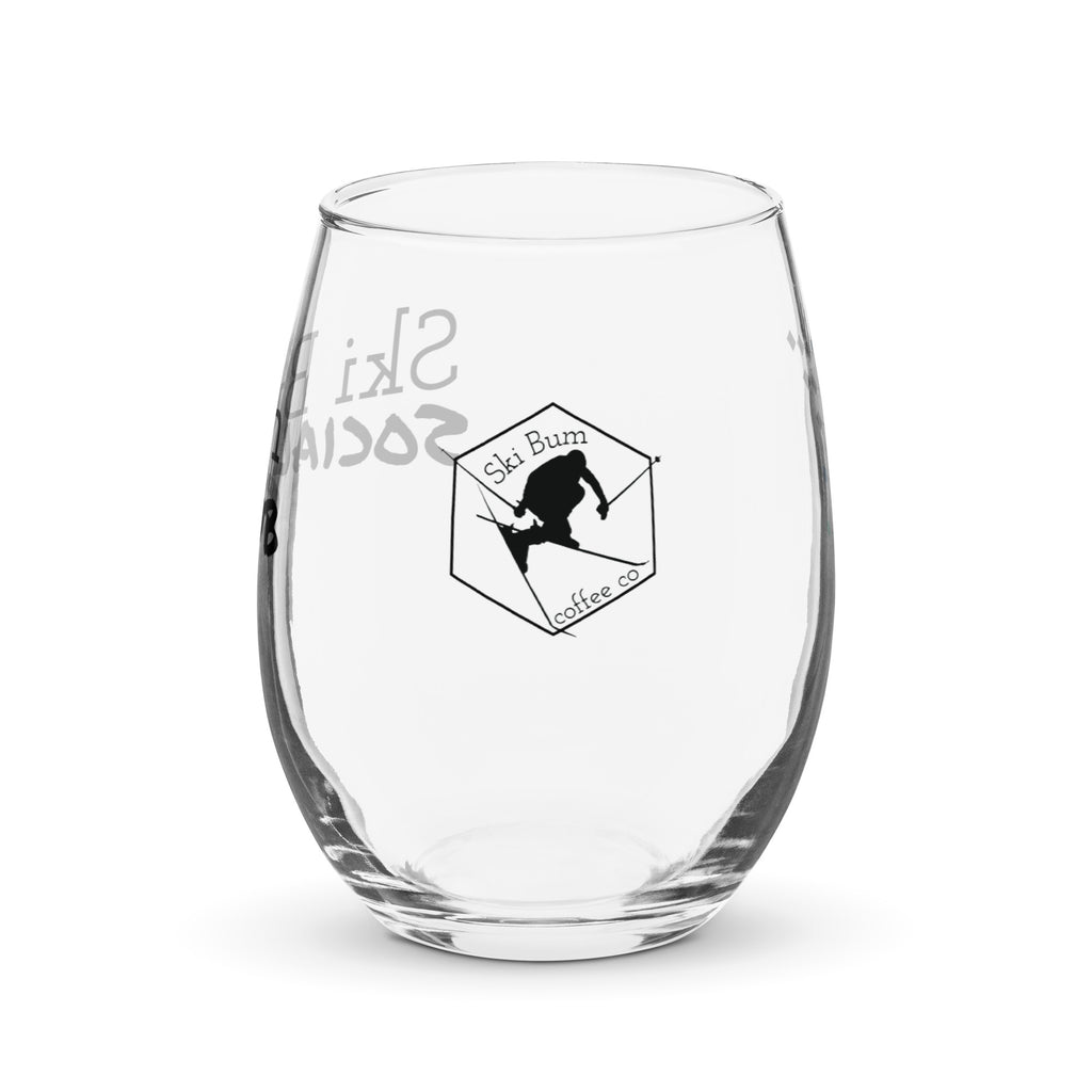 Stemless wine glass (Ski Bum Social Club)