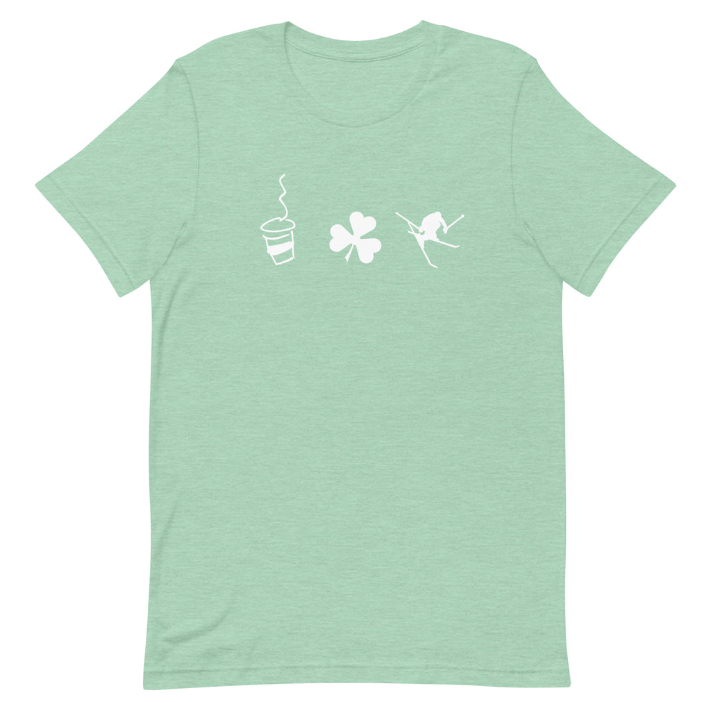Unisex t-shirt (Coffee Shamrock Ski)
